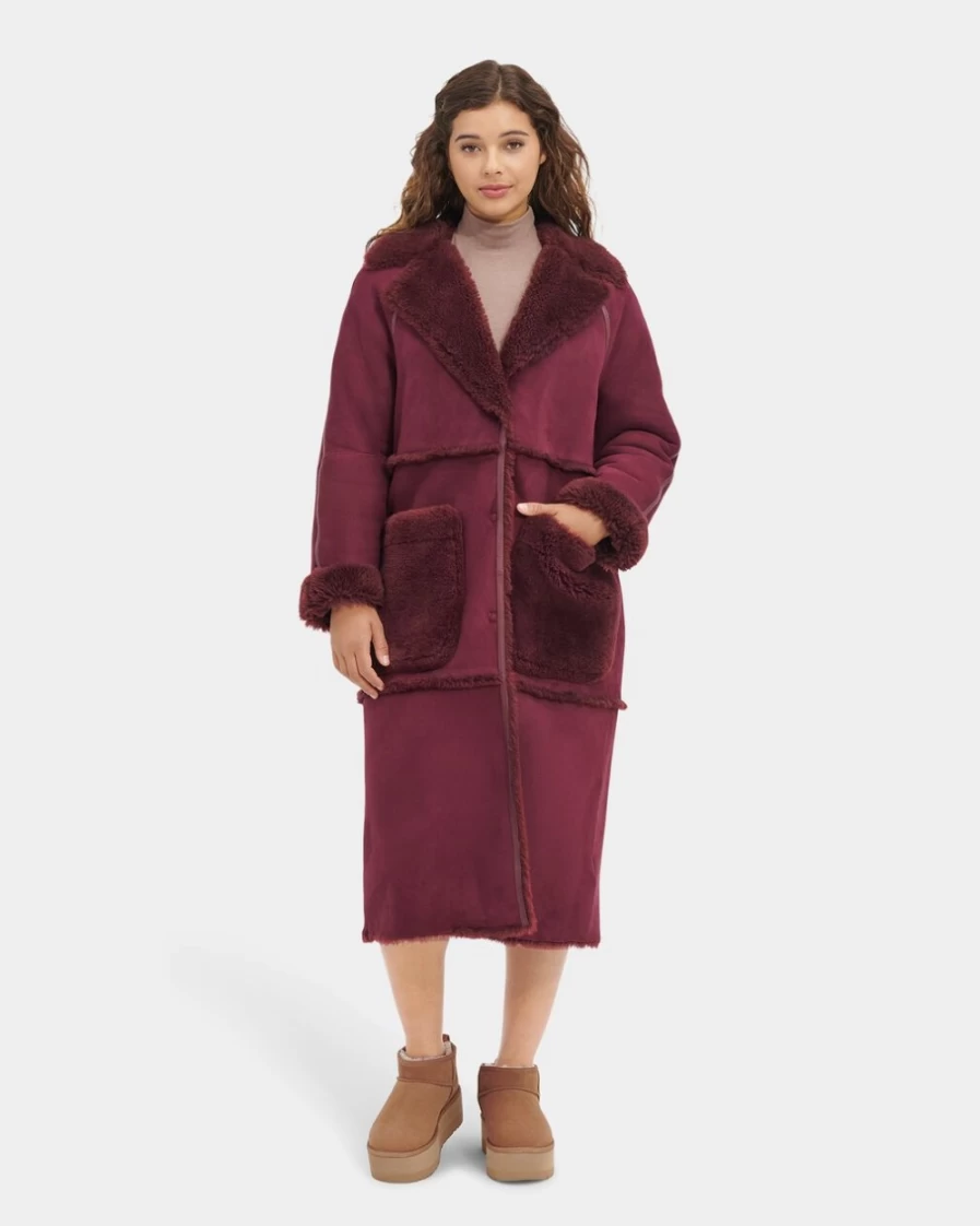 UGG Women's Fig Fayre Twinface Sheepskin Coat - Luxurious Winter Outerwear