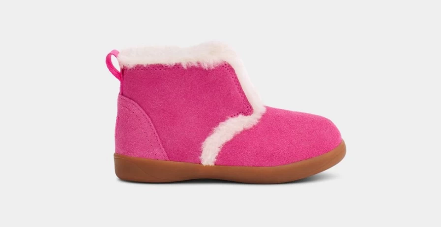 UGG Toddlers Pink Azalea Suede Daden Boots for Girls