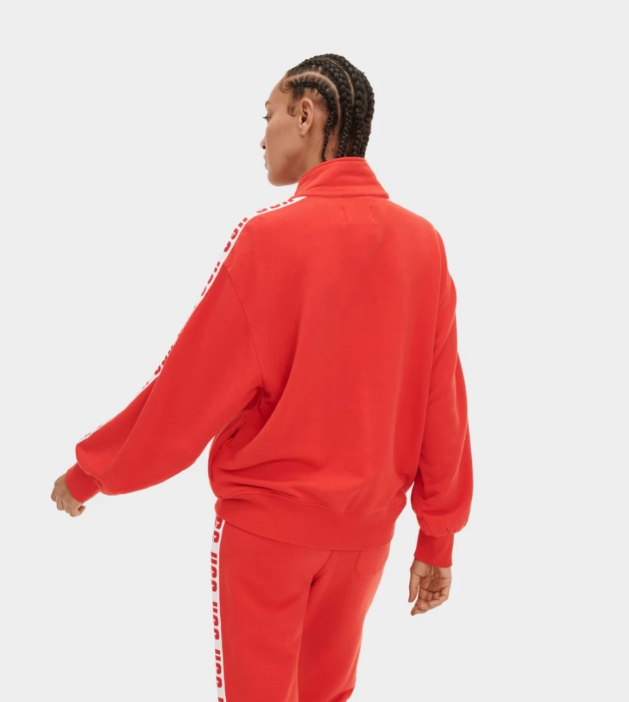 UGG Women's Aura Red Reverie Track Jacket | Lightweight Running Jacket