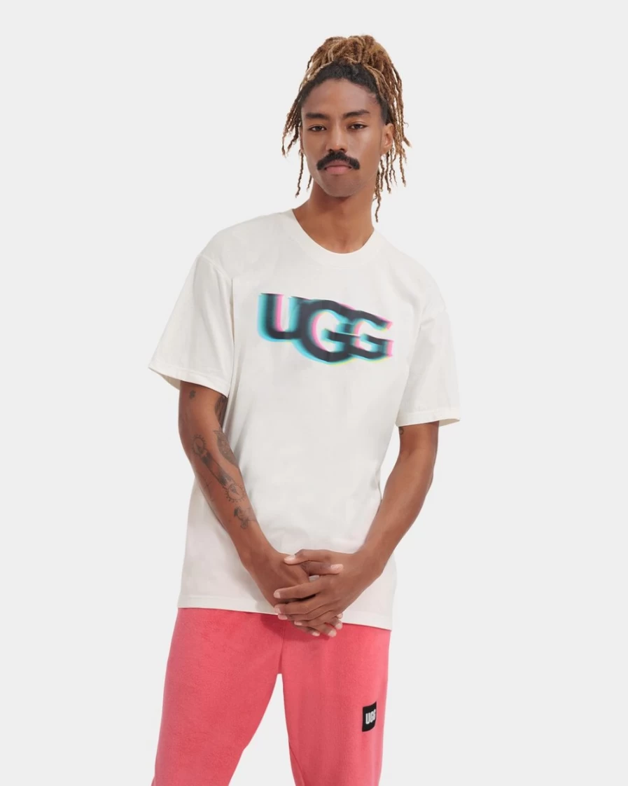 UGG Men's Rhett Logo T-Shirt in Nimbus Cloud - Casual Comfort Tee