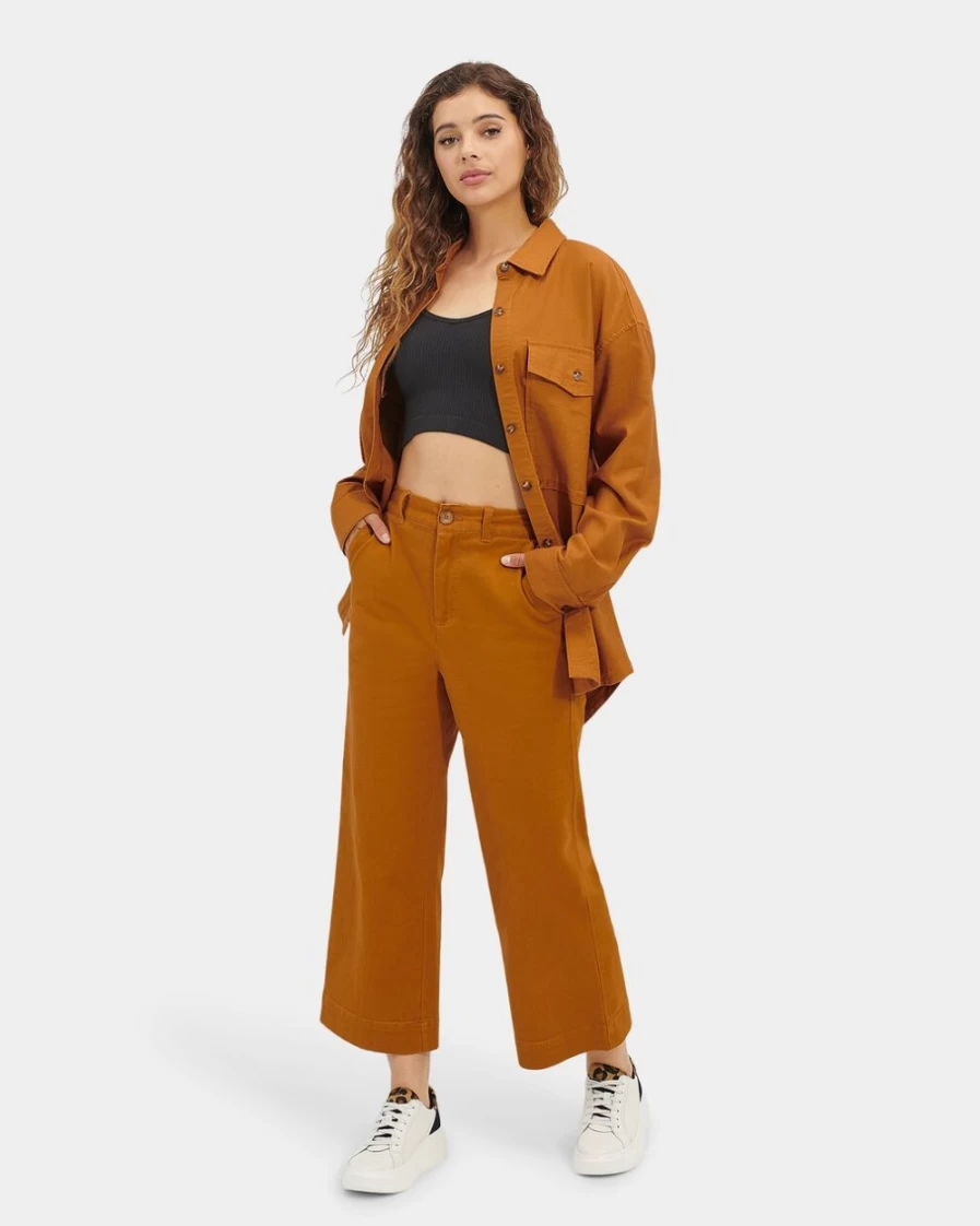 UGG Women's Etna Pants in Brown Mustard - Comfortable & Stylish Casual Trousers