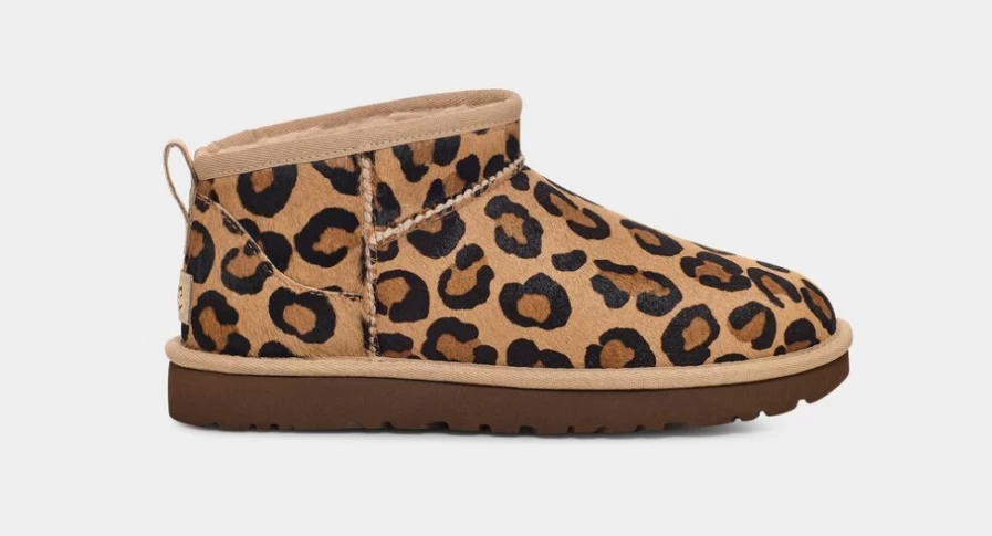 UGG Women's Classic Ultra Mini Spotty Boots in Natural